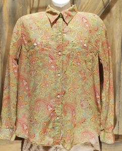 Lauren Ralph Lauren Paisley Button Up Blouse SzPL
